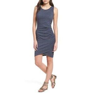 Leith Ruched Heather Gray Sleeveless Tank Bodycon Mini Dress Sz XL